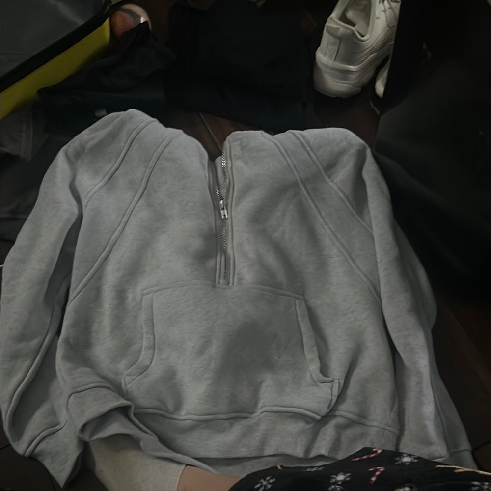 Amazon Essentials Gray Half-Zip Hoodie